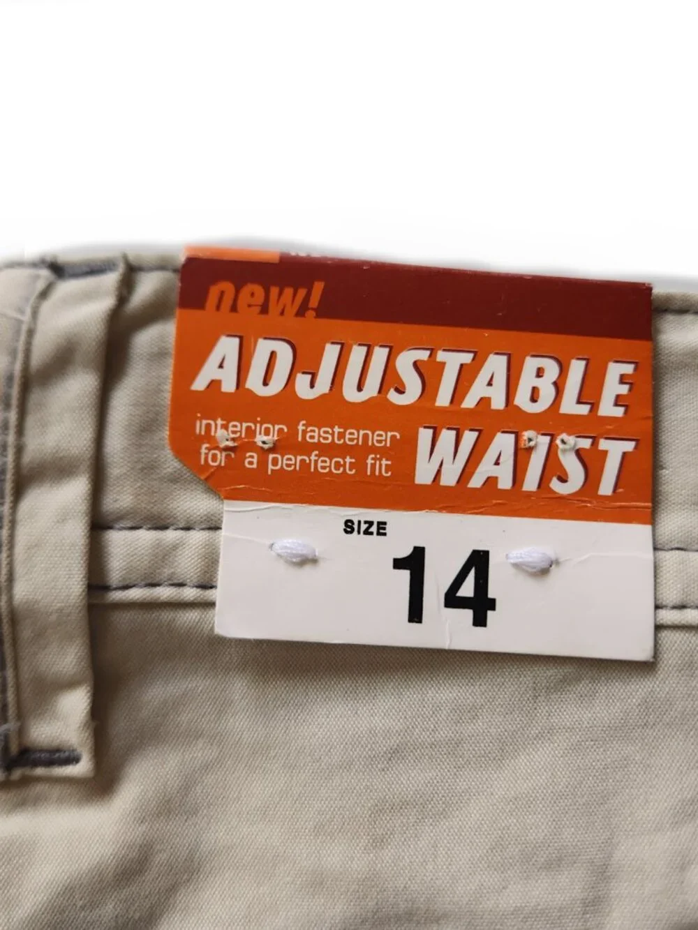 NEW Old Navy Vintage Y2K Wide Leg Beige Cargo Pants Zip Off Boys 14 Skater 90s